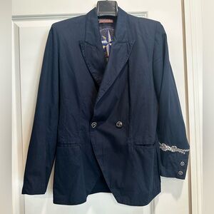 Navy Double-Breasted Blazer (Made in Italy)